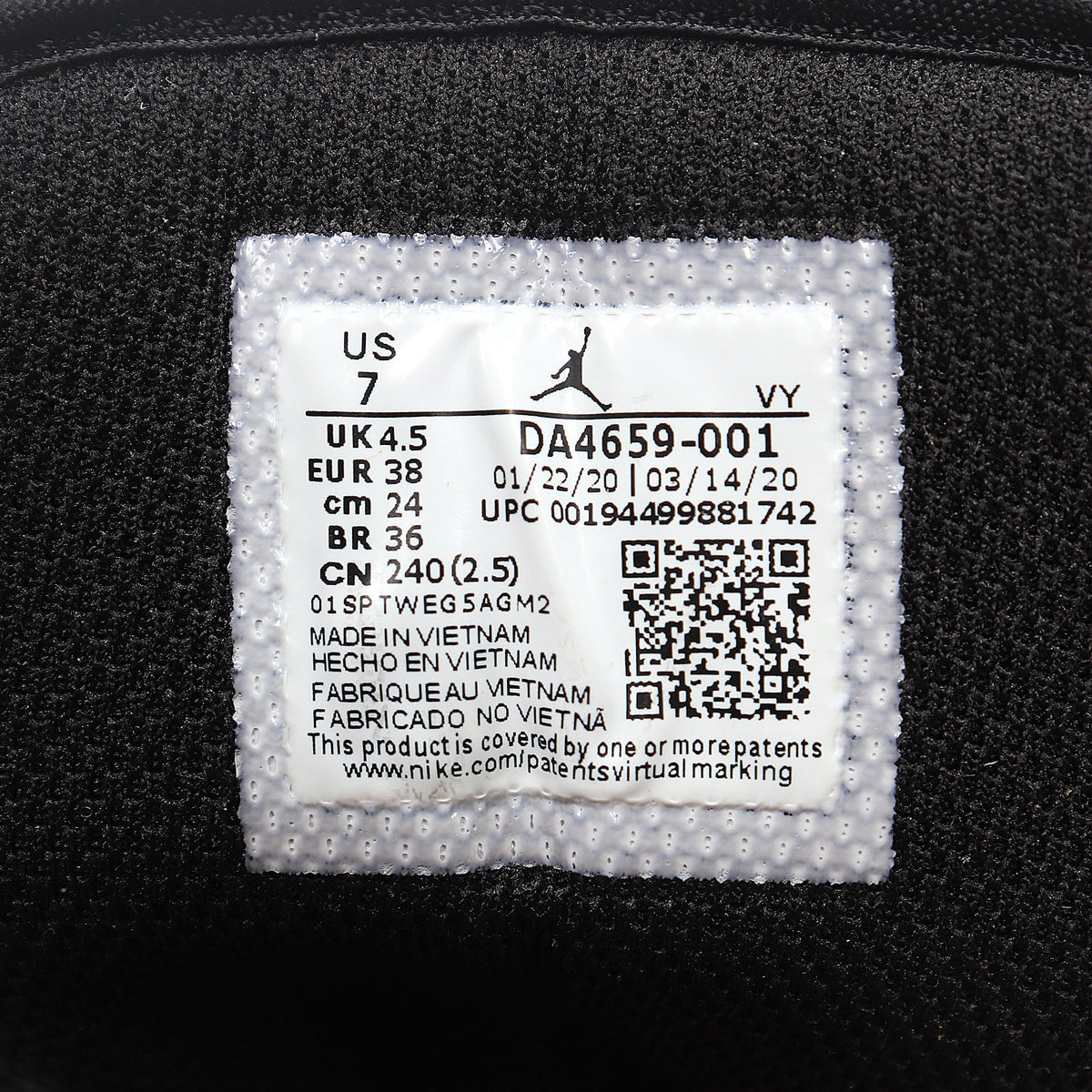 Jordan Air Jordan 1 Low Black Red White DA4659-001