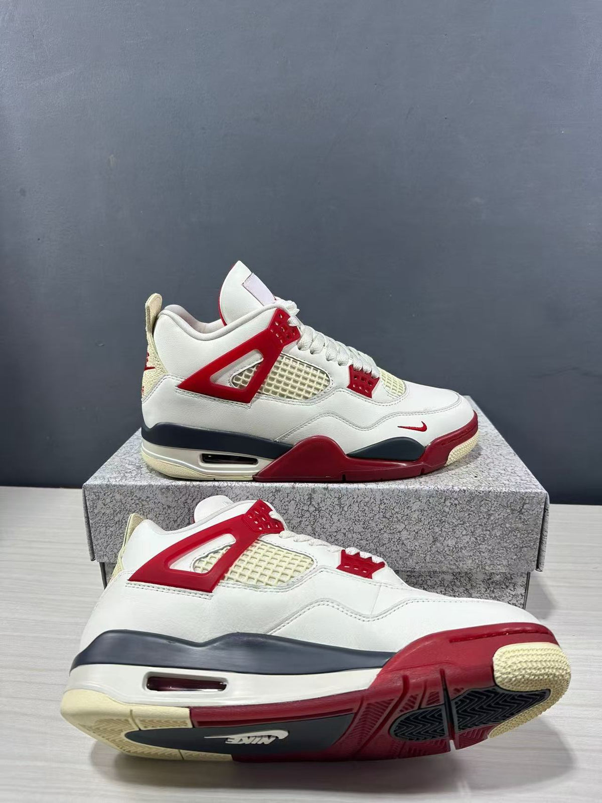 Jordan Air Jordan 4 Retro White Red Sneakers