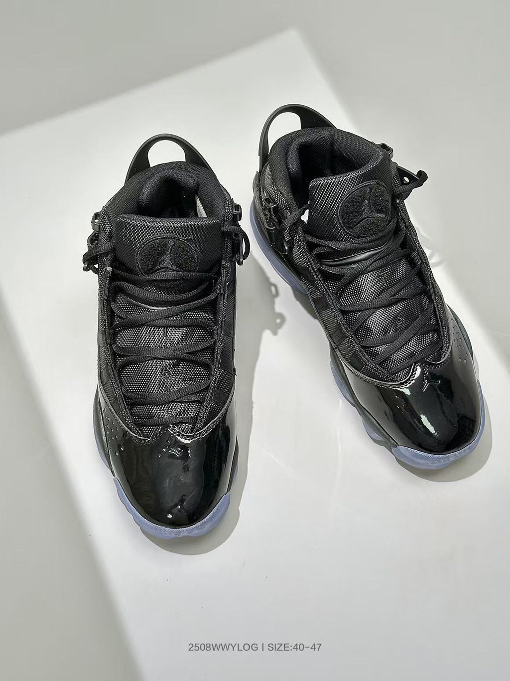 Jordan 6-4 Black High-Top Sneakers