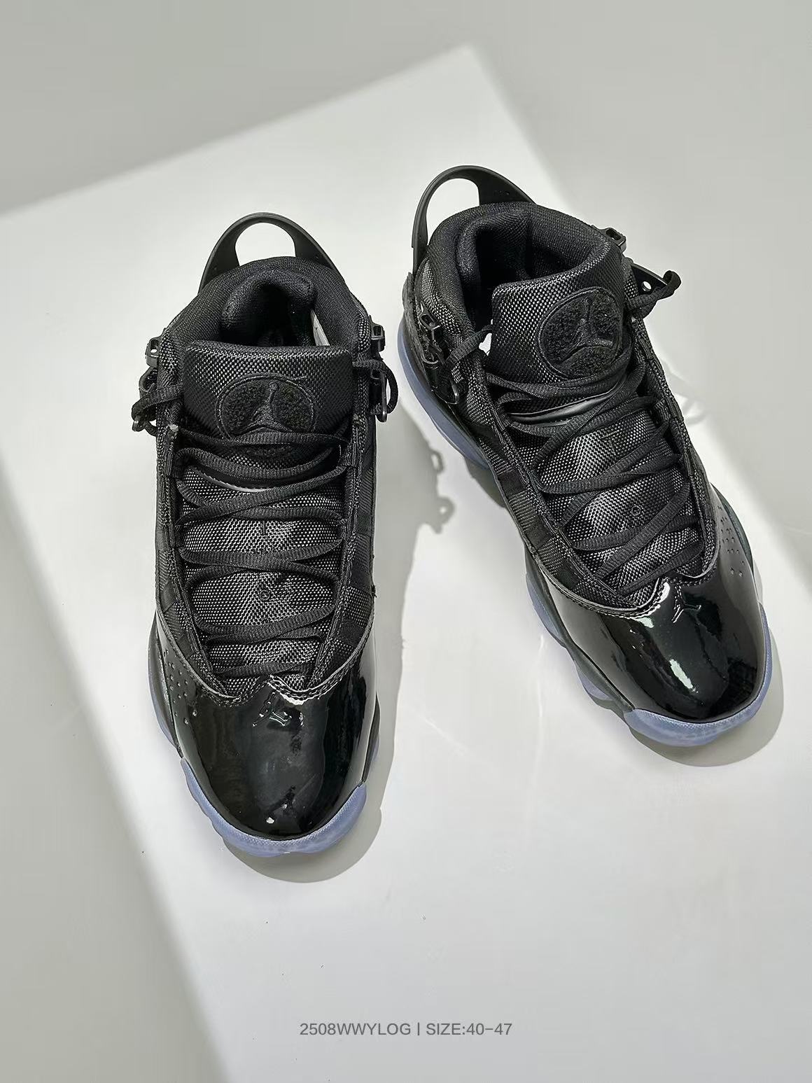 Jordan 6-4 Black High-Top Sneakers