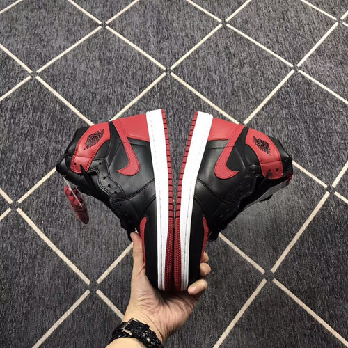 Air Jordan 1 High Black Red White Sneakers