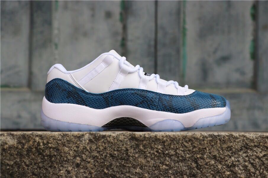 Air Jordan 11 Low Navy Snakeskin Sneakers