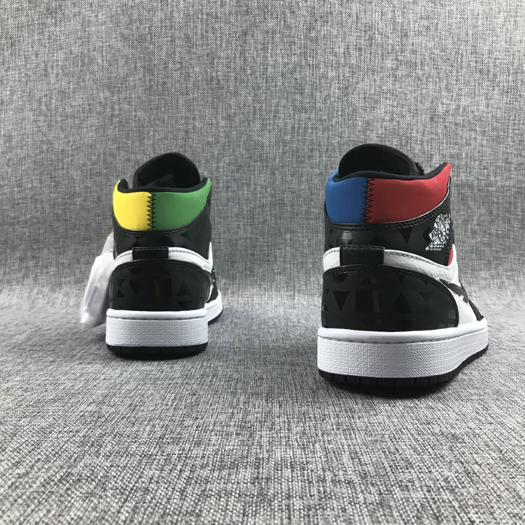 Air Jordan 1 Mid Quai 54 Sneakers Black Multi-Color CJ9219-001