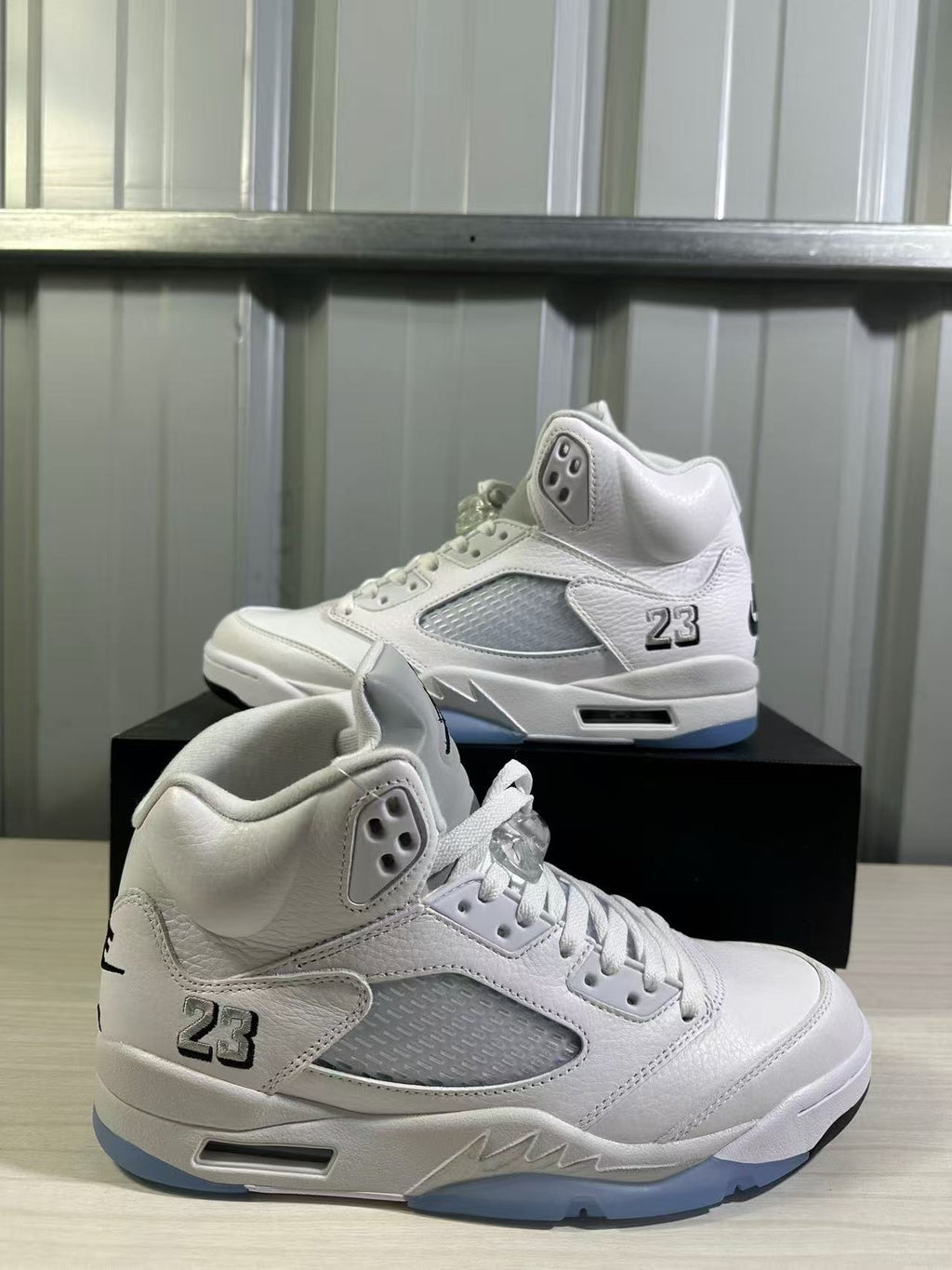 Air Jordan 5 White Silver Sneakers HQ7978-103