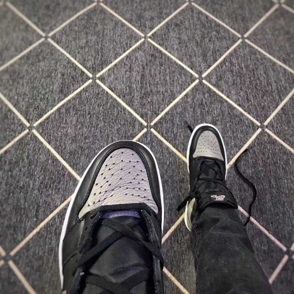 Air Jordan 1 High Shadow Black and Grey Sneakers
