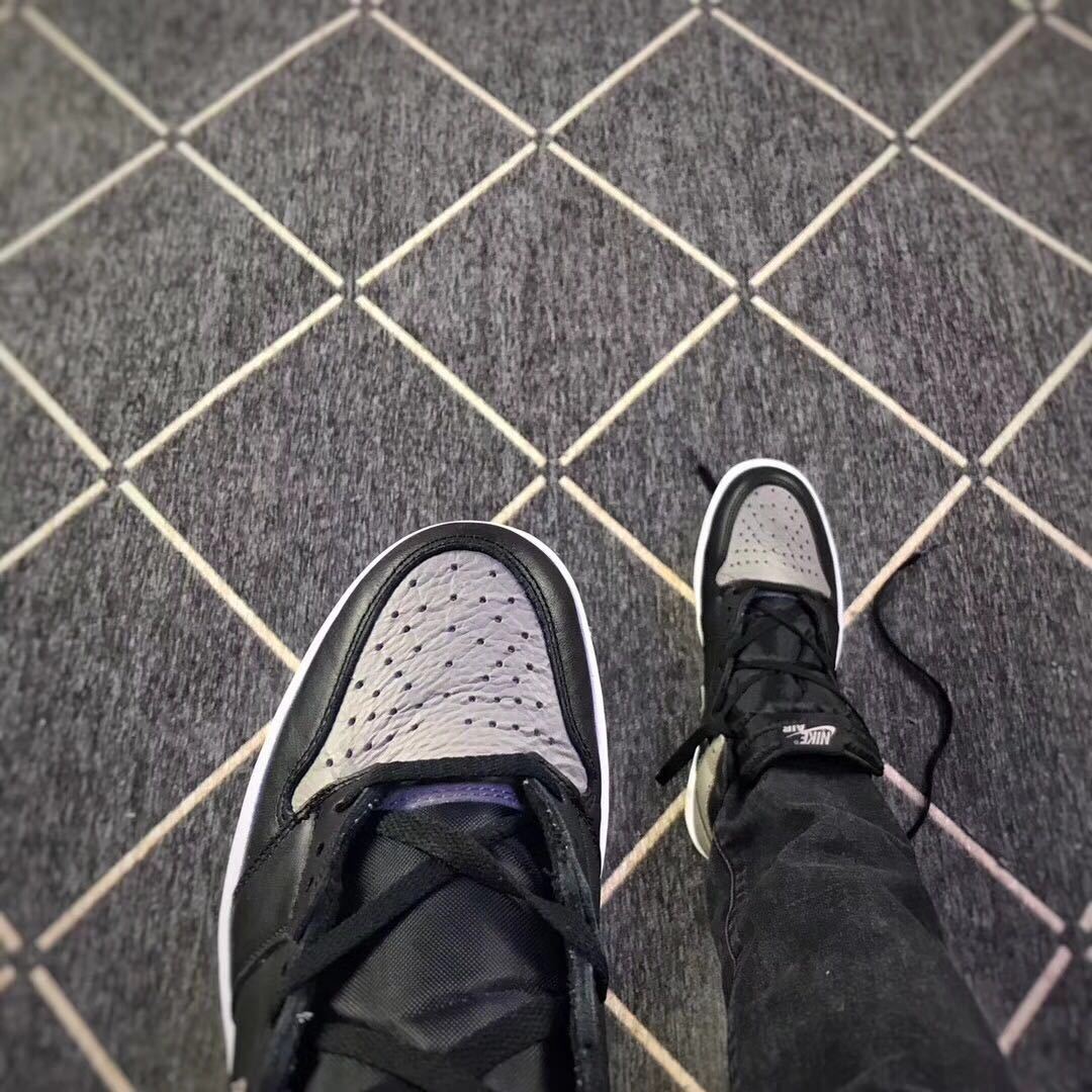 Air Jordan 1 High Shadow Black and Grey Sneakers