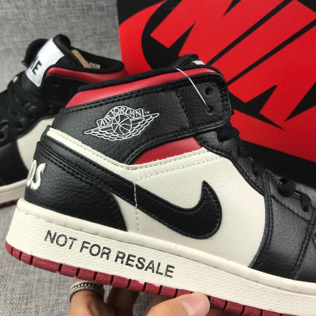 Air Jordan 1 High OG Black White Red Sneakers