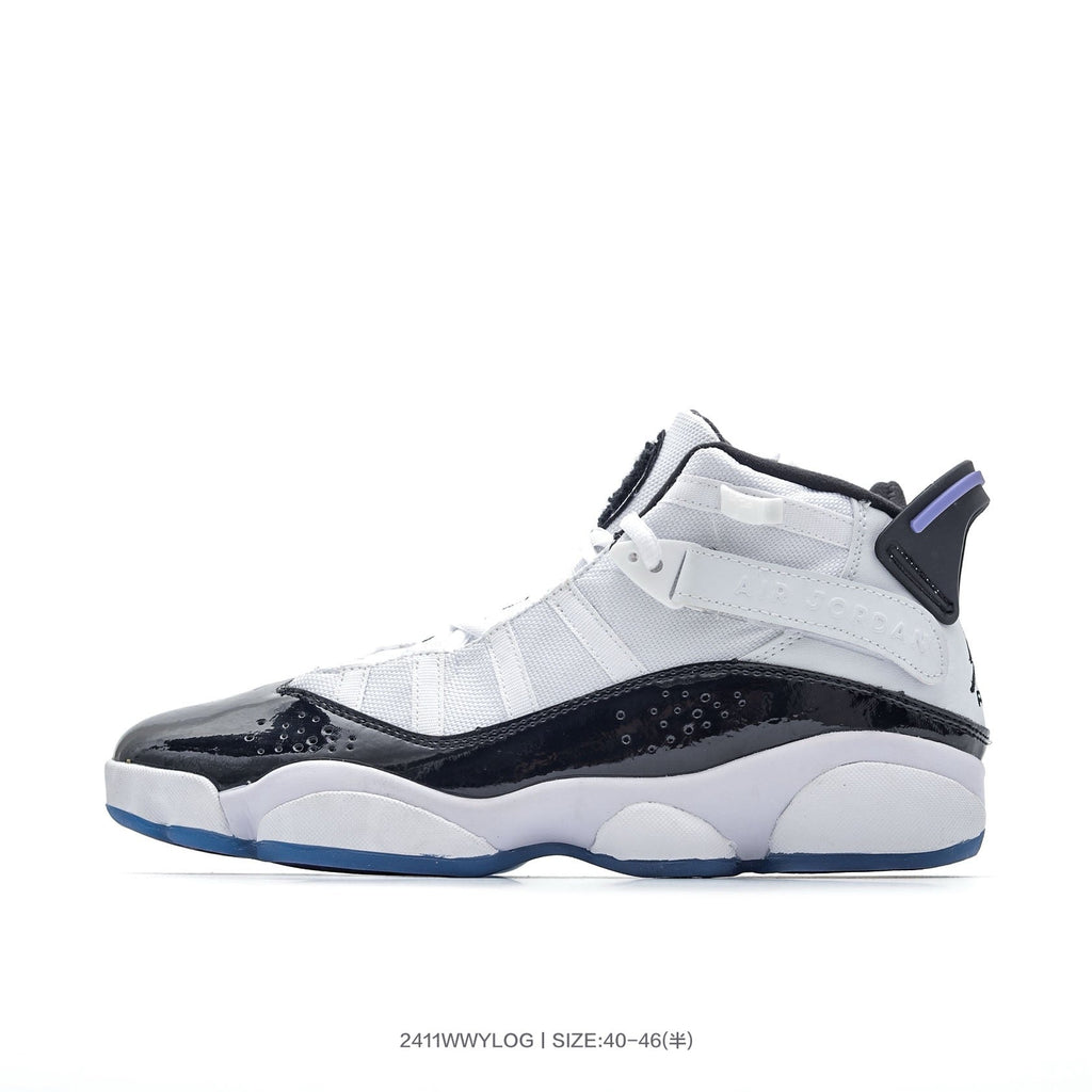 Jordan 6 High-Top Sneakers White Black Purple