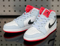 Air Jordan 1 Mid Half Blue Black White Sneakers