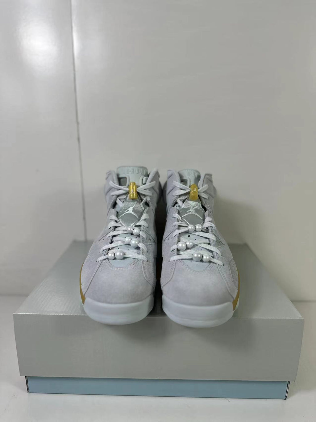 Jordan Air Jordan 6 High Sneakers White Gold Glacier Blue DQ4914-074