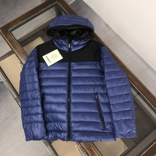 Burberry Contrast Panel Hooded Puffer Jacket