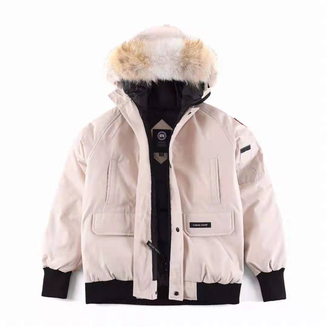 Canada Goose Fur-Trim Hooded Bomber Jacket