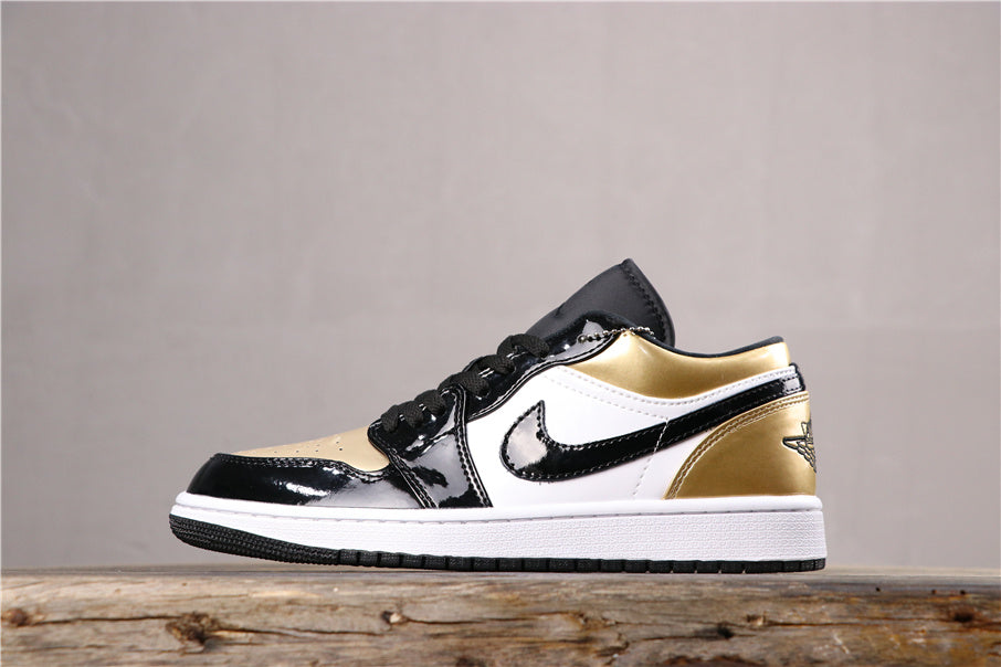 Jordan 1 Low Black Gold Sneakers CQ9447-700