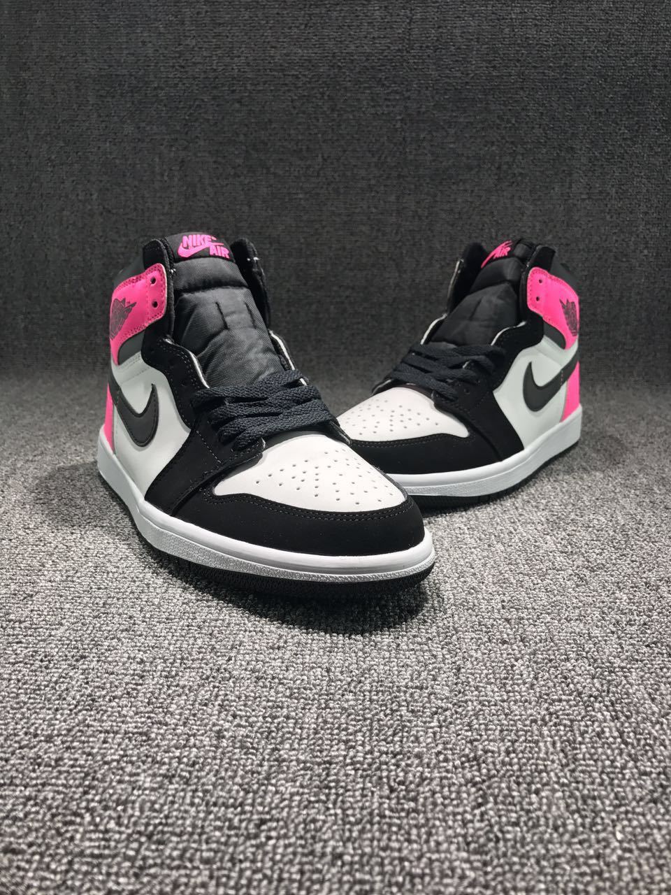 Jordan 1 High Valentine's Day Black Pink Sneakers