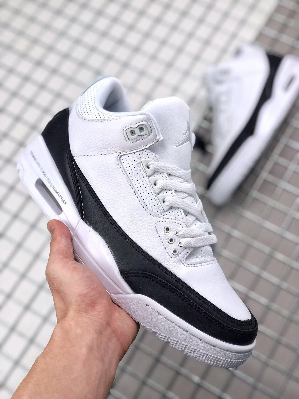 Fragment x Air Jordan 3 White Black Sneakers