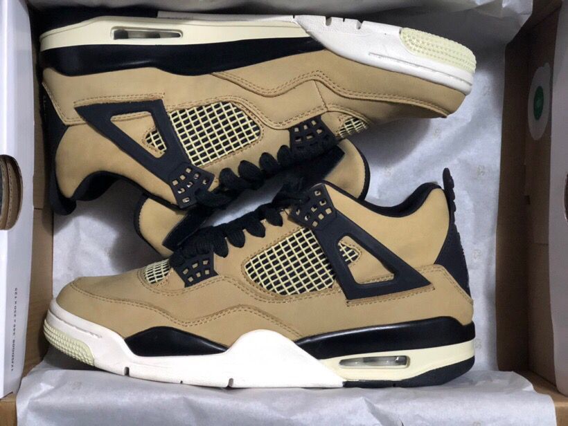 Jordan 4 Retro Tan Black Sneakers