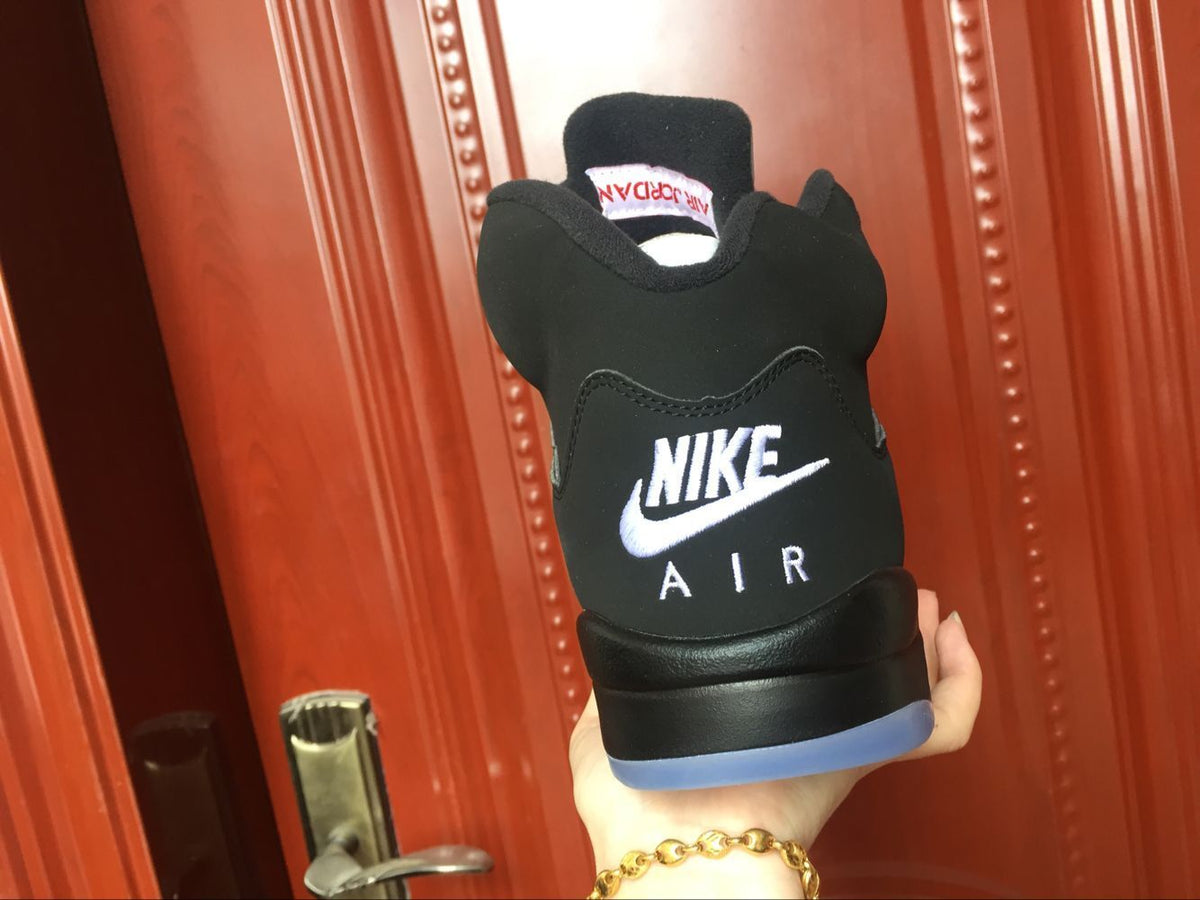 Air Jordan 5 Black Silver High-Top Sneakers