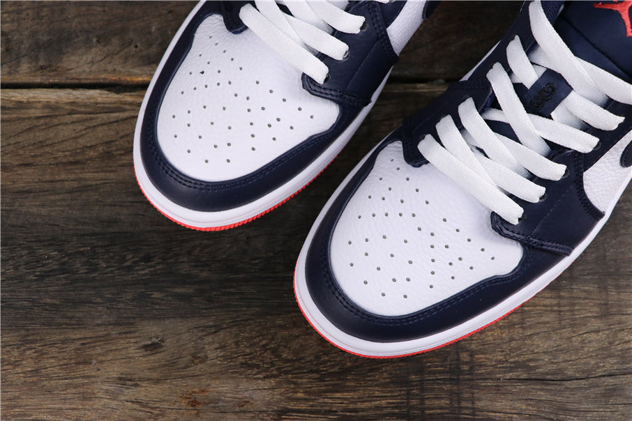 Air Jordan 1 Low Midnight Blue Sneakers 553558-481