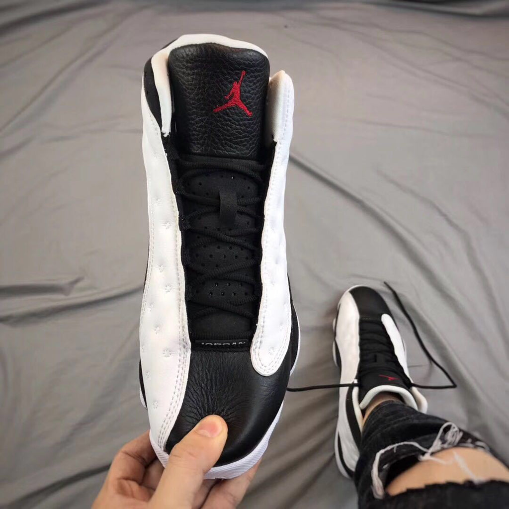 Air Jordan 13 He Got Game Sneakers Black White Red
