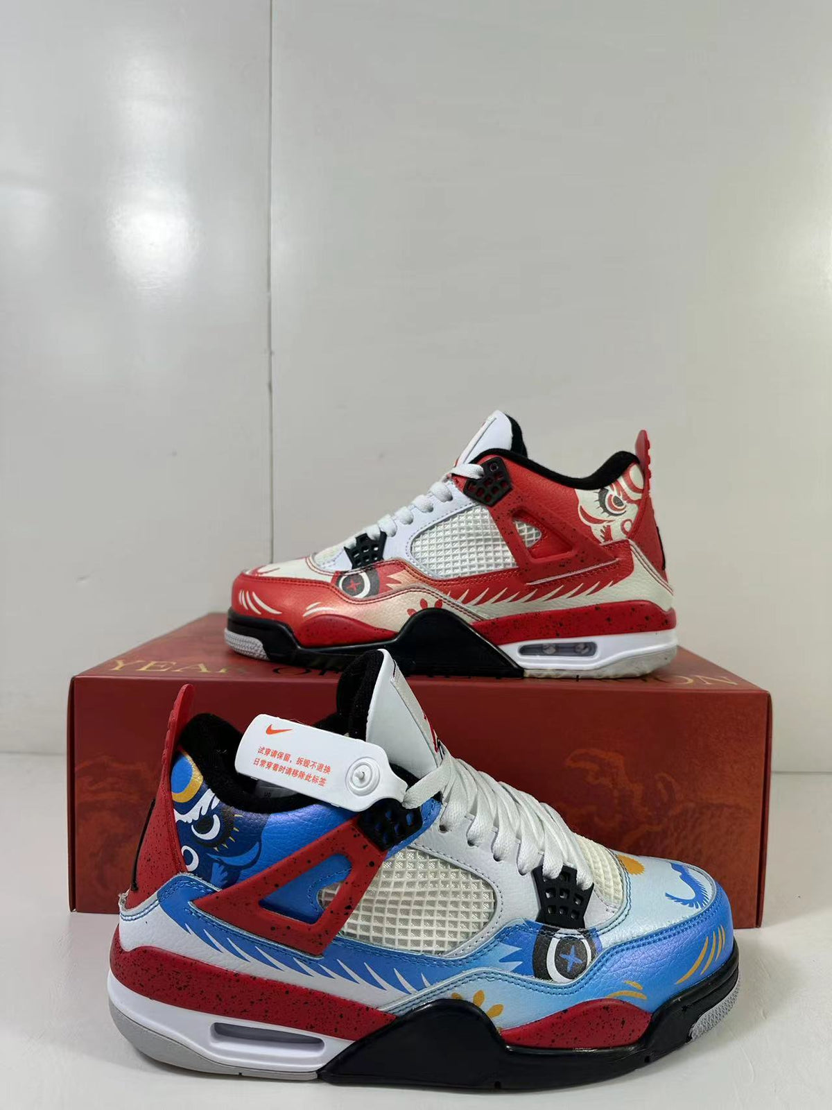 Jordan Air Jordan 4 Chinese New Year Red Blue Sneakers DH6927-161