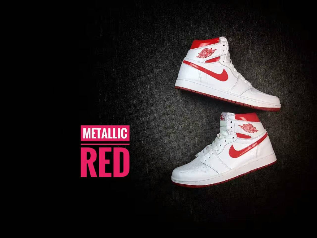 Nike Air Jordan 1 High White Red Sneakers