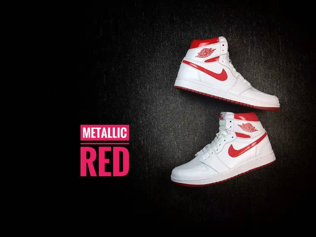 Nike Air Jordan 1 High White Red Sneakers