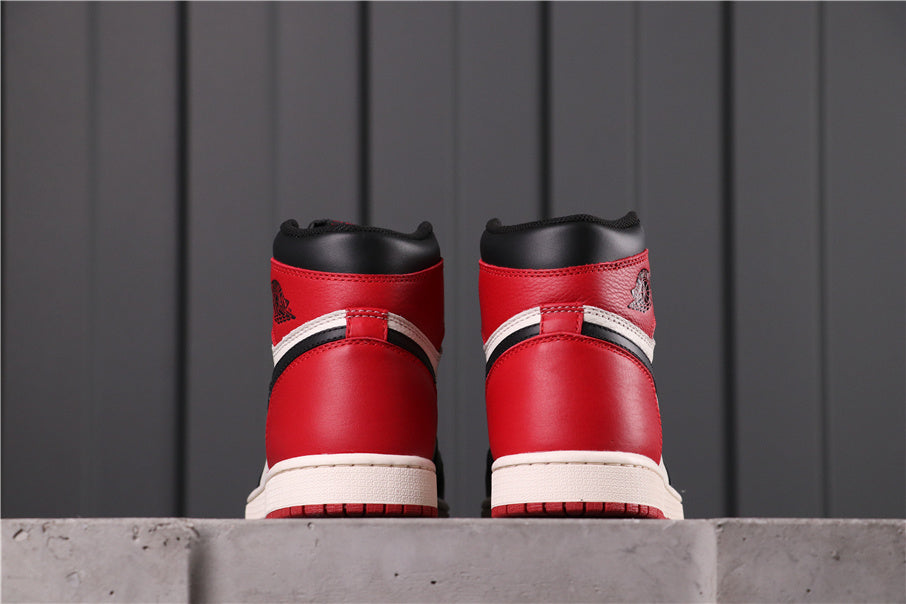 Air Jordan 1 High Bred Toe Black Red White 555088-610