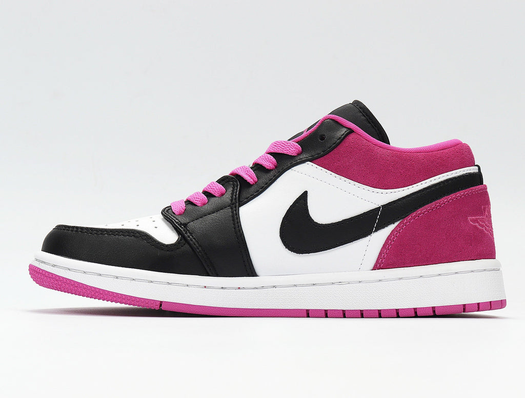 Jordan 1 Low Raspberry Pink Black White Sneakers CK3022-005