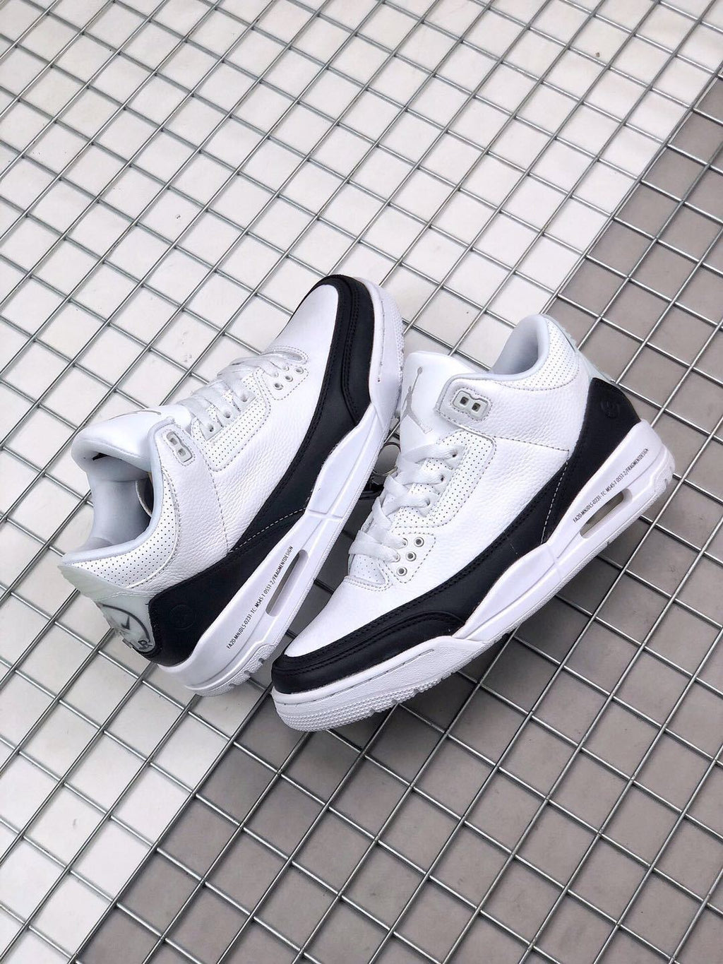 Fragment x Air Jordan 3 White Black Sneakers