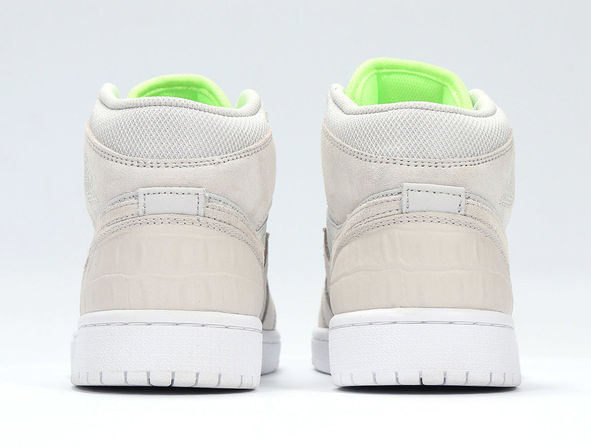 Jordan 1 High FlyEase Gray and Volt Green CV3018-001