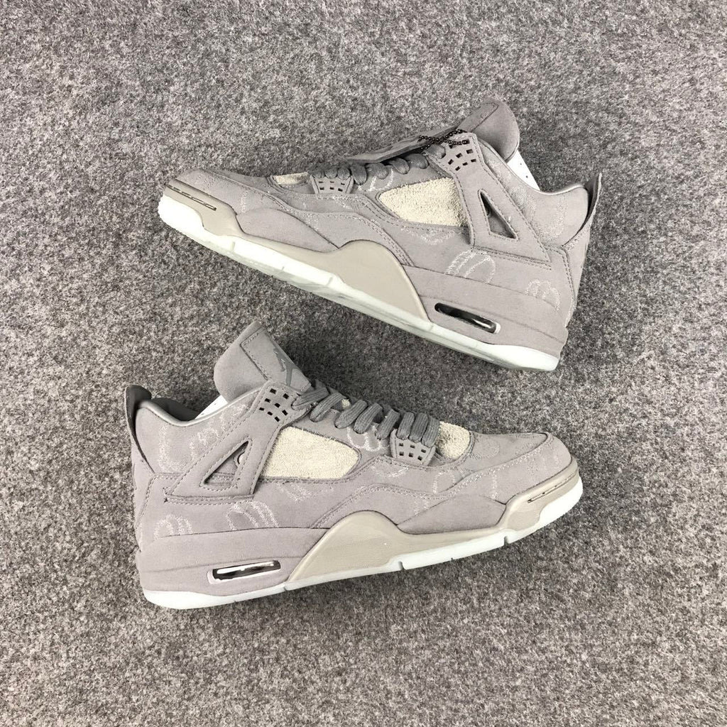 Jordan 4 KAWS Sample High-Top Sneakers in Grey