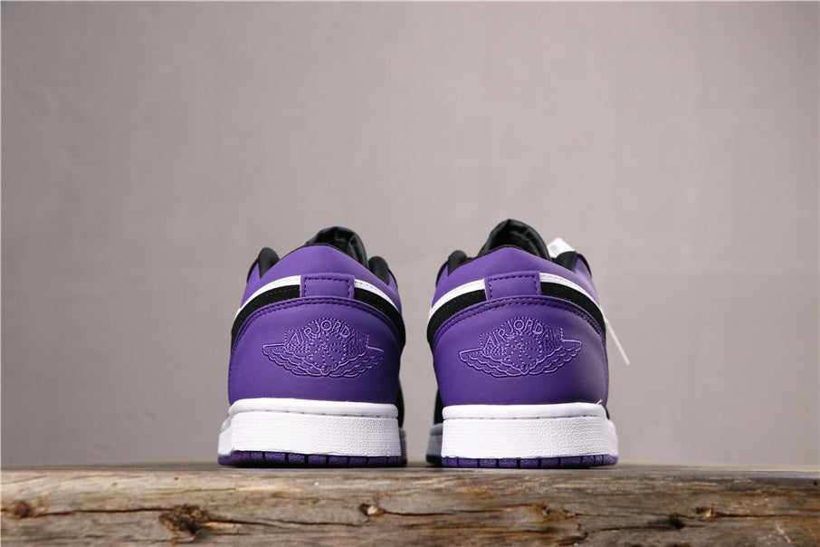 Jordan 1 Low Black White Purple 553558-125