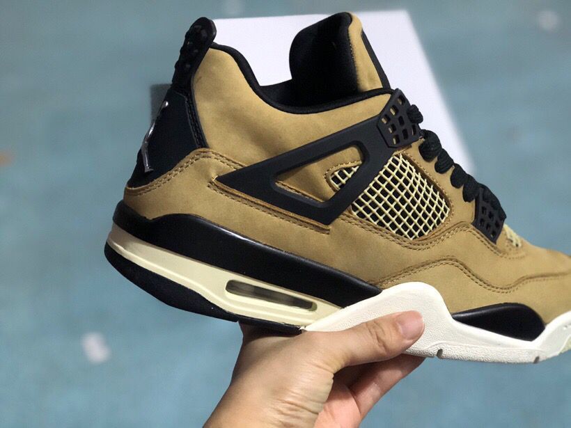 Jordan 4 Retro Tan Black Sneakers