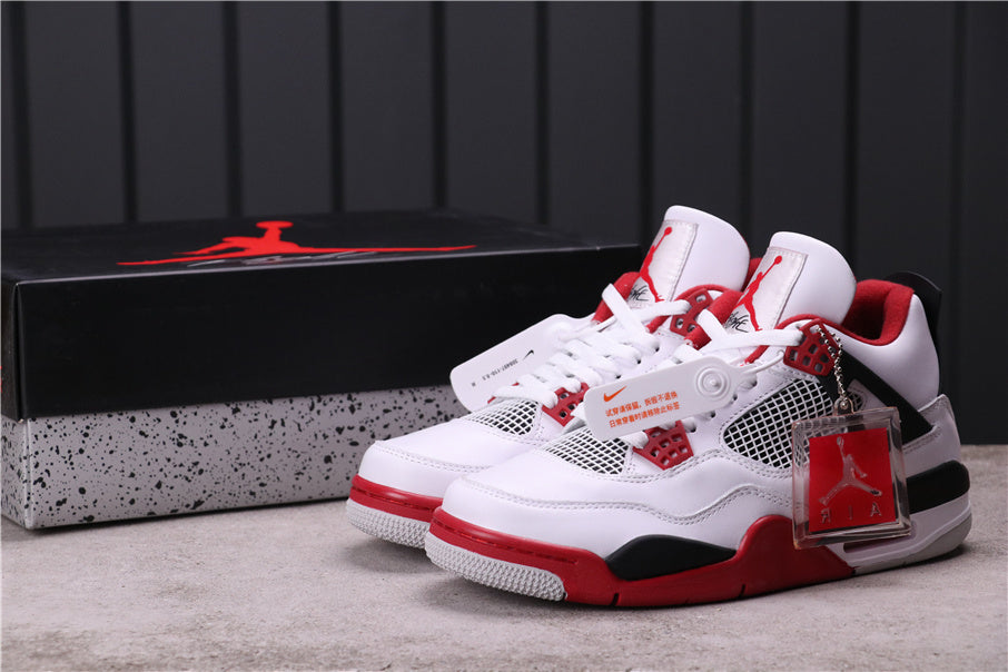 Jordan Air Jordan 4 Retro White Red Black Sneakers