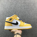 Air Jordan 1 Mid Lakers Yellow and Purple Sneakers BQ6931-700