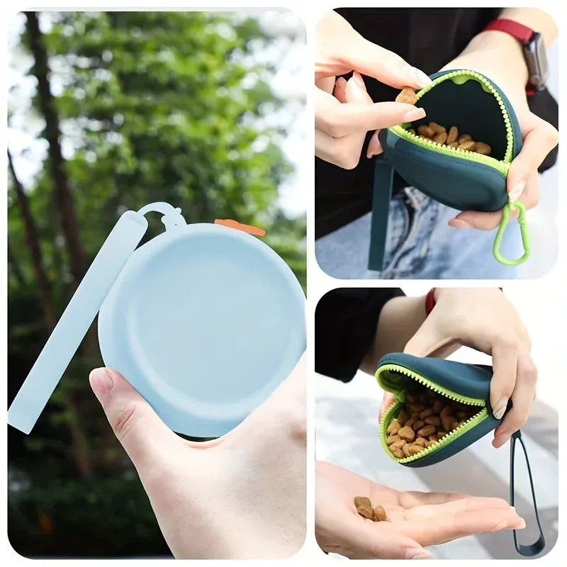 Silicone Dog Training Pouch - Waterproof Treat Bag for Outdoor Training